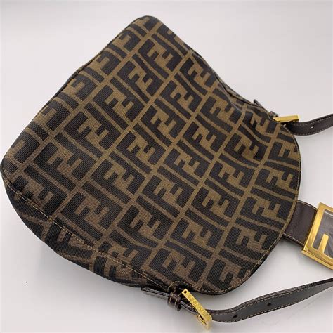 vintage fendi waist bag|Fendi vintage zucca shoulder bag.